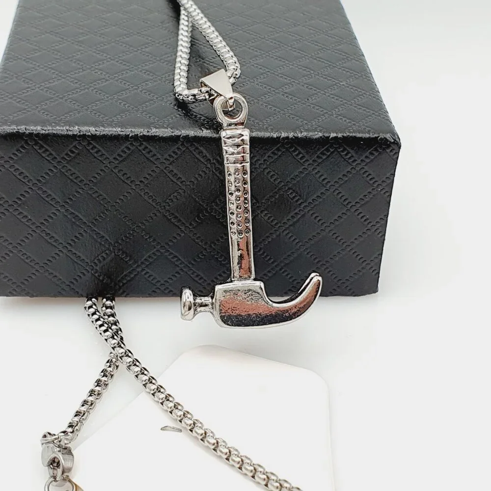 ❤️Fashion silver-plated Hammer Necklace , N90201P118